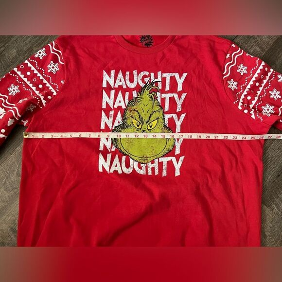 Dr. Seuss The Grinch Holiday Naughty List Crewneck Graphic Sweatshirt- Size XXL - Picture 6 of 7